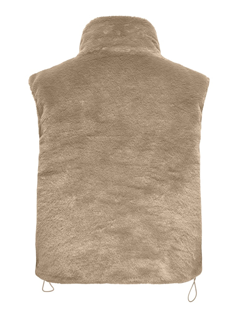 Cardigans - Onldana Life Faux Fur Waistcoat van Only