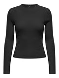 Black Tops - Onlcoco Life Ls Rib Mock Neck Knit van Only
