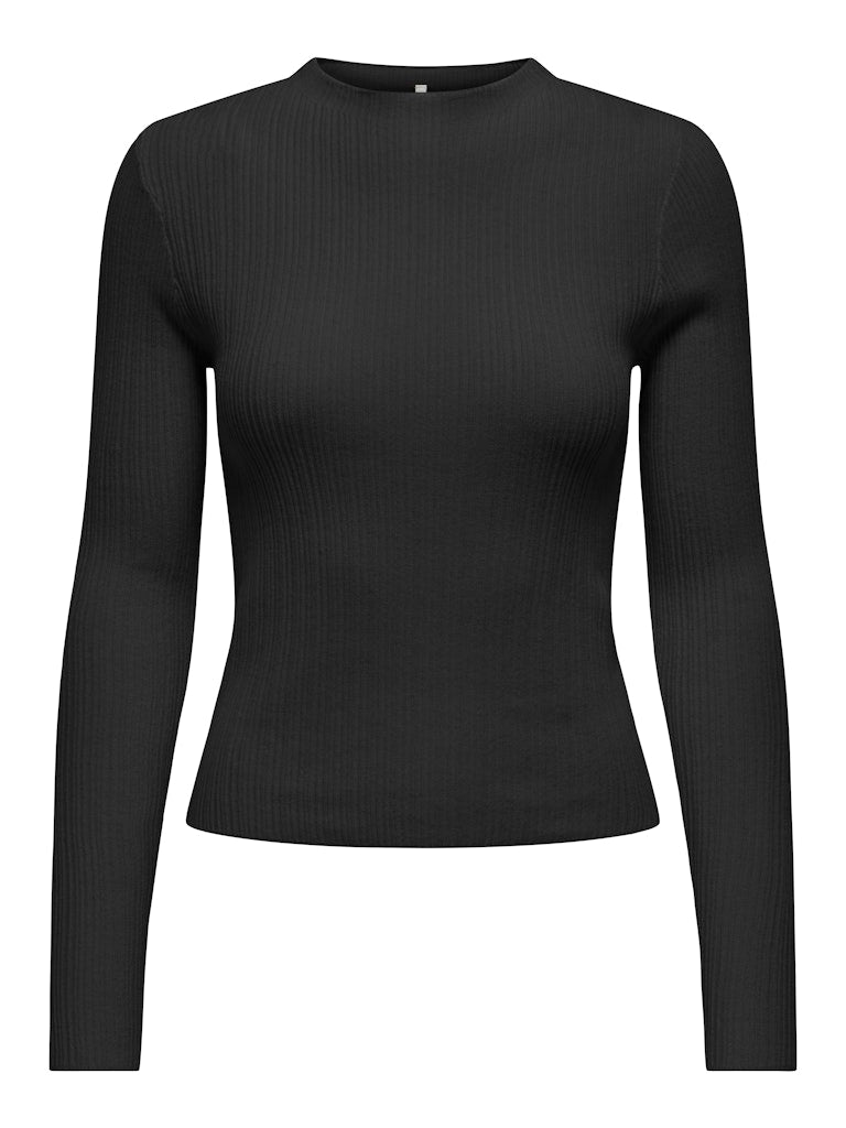Black Tops - Onlcoco Life Ls Rib Mock Neck Knit van Only