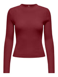 Cabernet Tops - Onlcoco Life Ls Rib Mock Neck Knit van Only