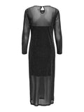 Jurken - Onlmella L/S Long Glit Dress van Only