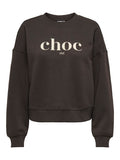 Black Sweaters - Onlbest L/S Print Crew Neck Sweat van Only