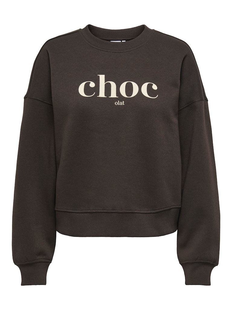 Black Sweaters - Onlbest L/S Print Crew Neck Sweat van Only
