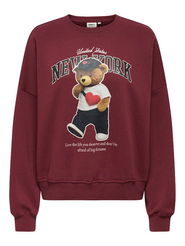 Onllinda L/S Bear O-Neck Sweat