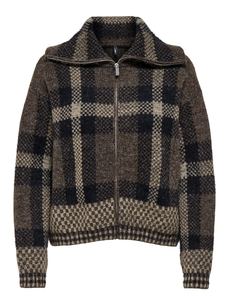 Black Pulls - Onlmaroon Ls Zip Collar Cardigan van Only