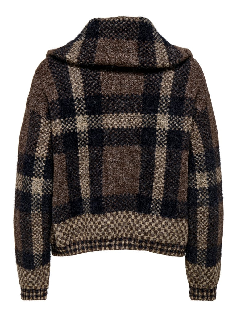 Onlmaroon Ls Zip Collar Cardigan Knit - AW26