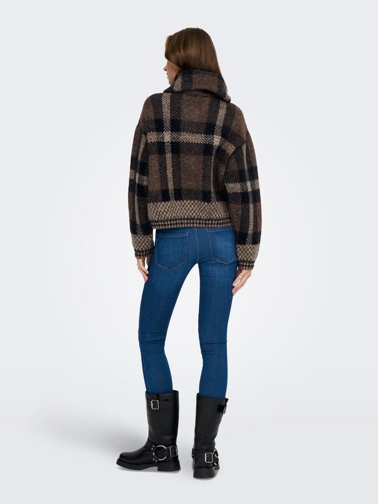 Onlmaroon Ls Zip Collar Cardigan Knit - AW26