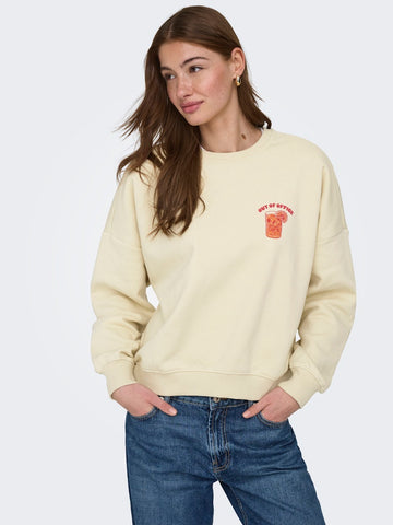 Onlliny L/S O-Neck Print Sweater