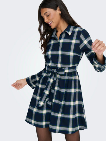 Onlwren Check Short Dress