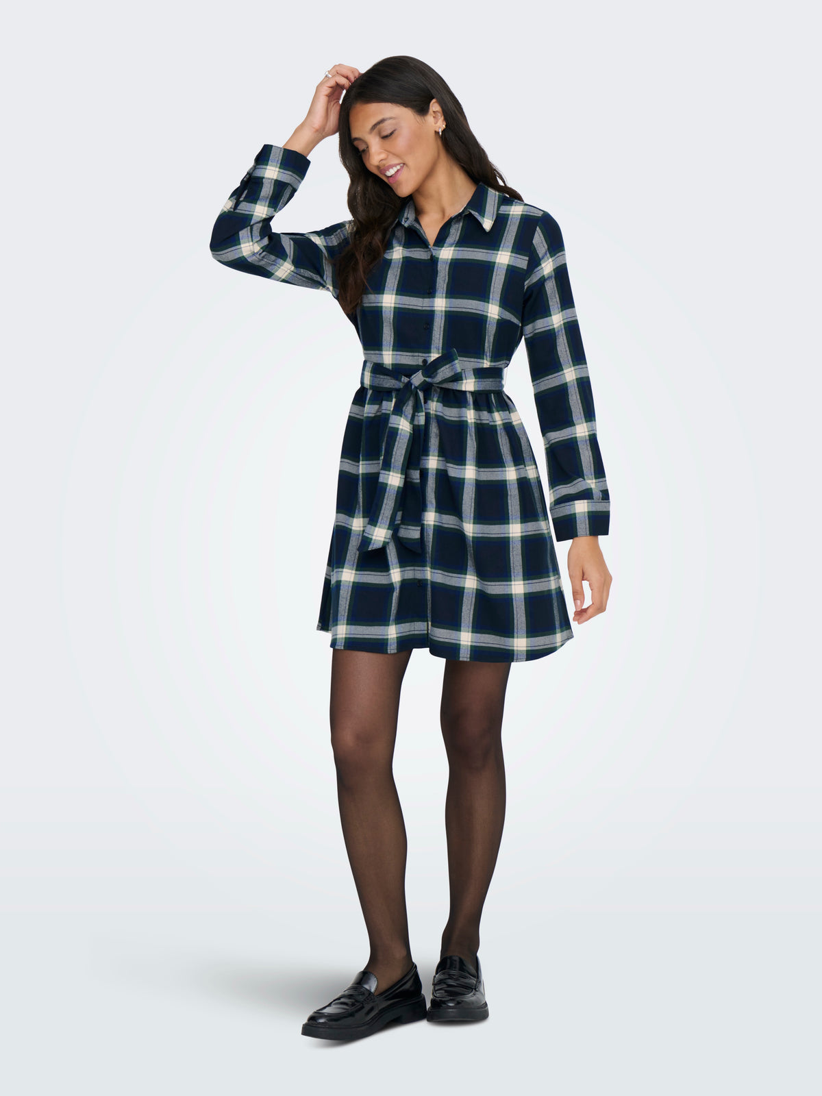 Onlwren Check Short Dress