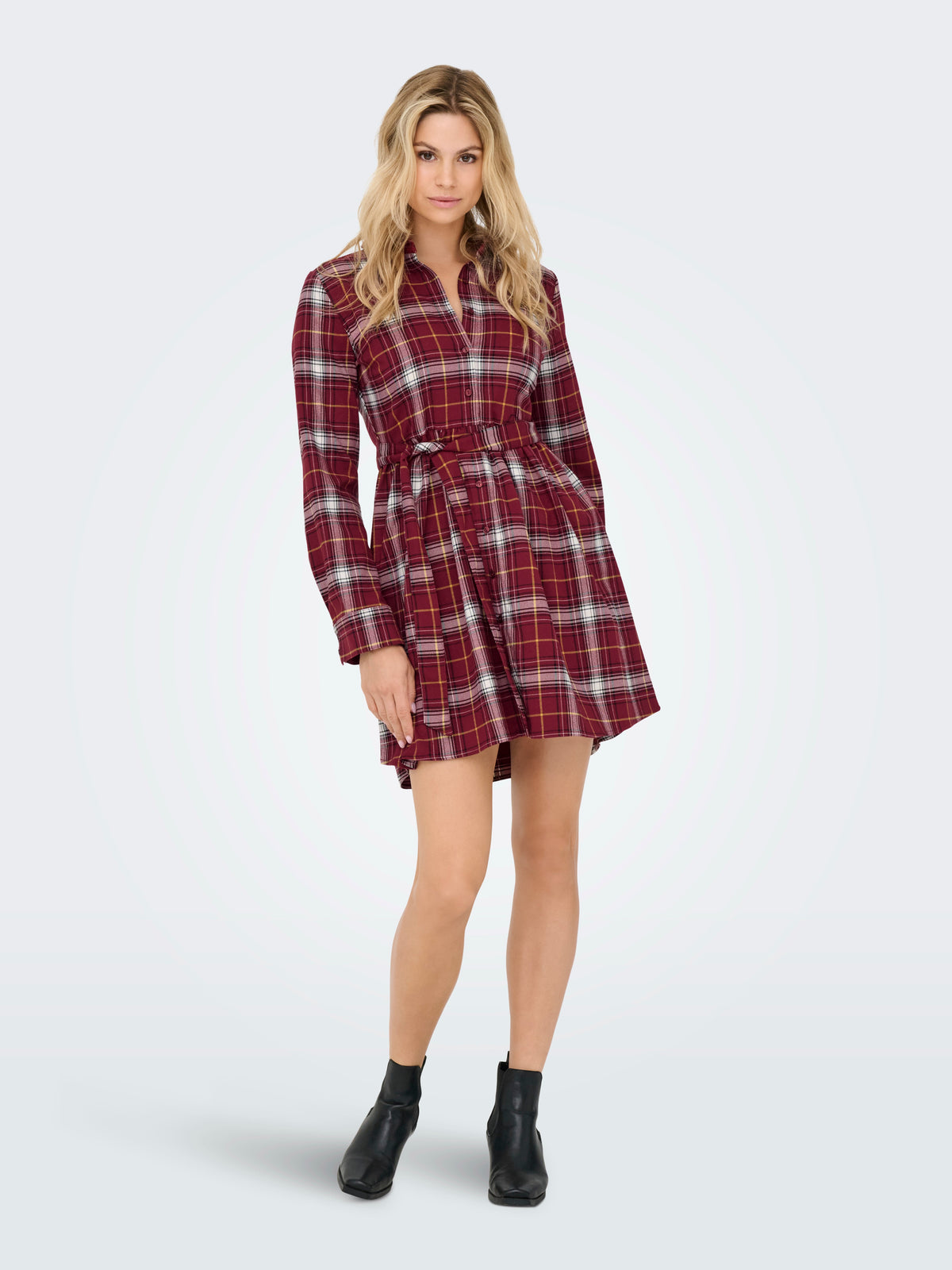 Onlwren Check Short Dress