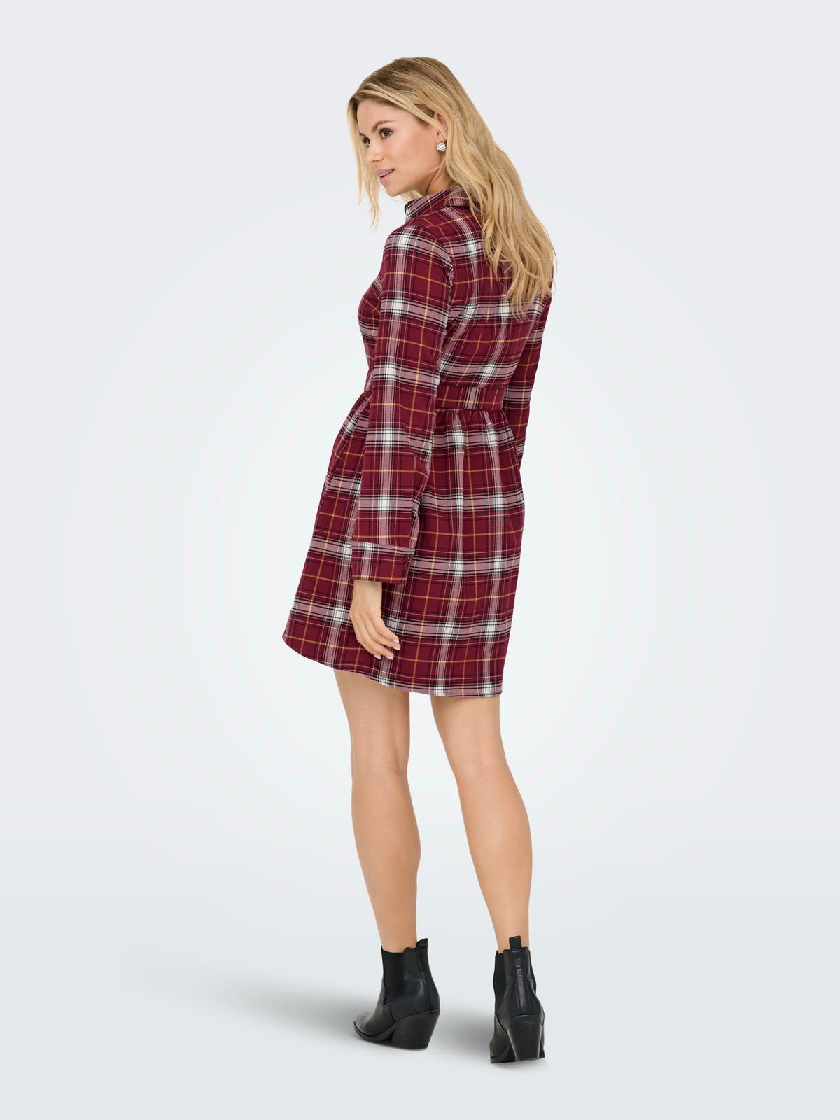 Onlwren Check Short Dress