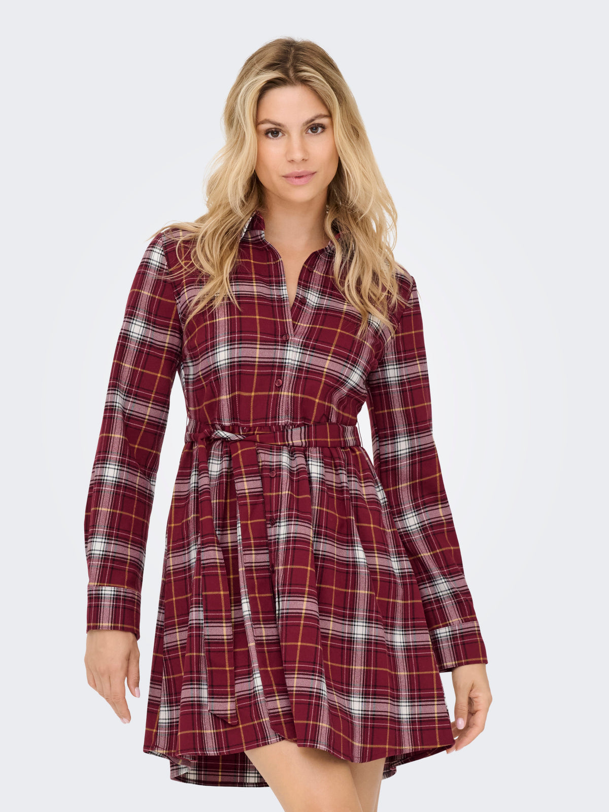 Onlwren Check Short Dress