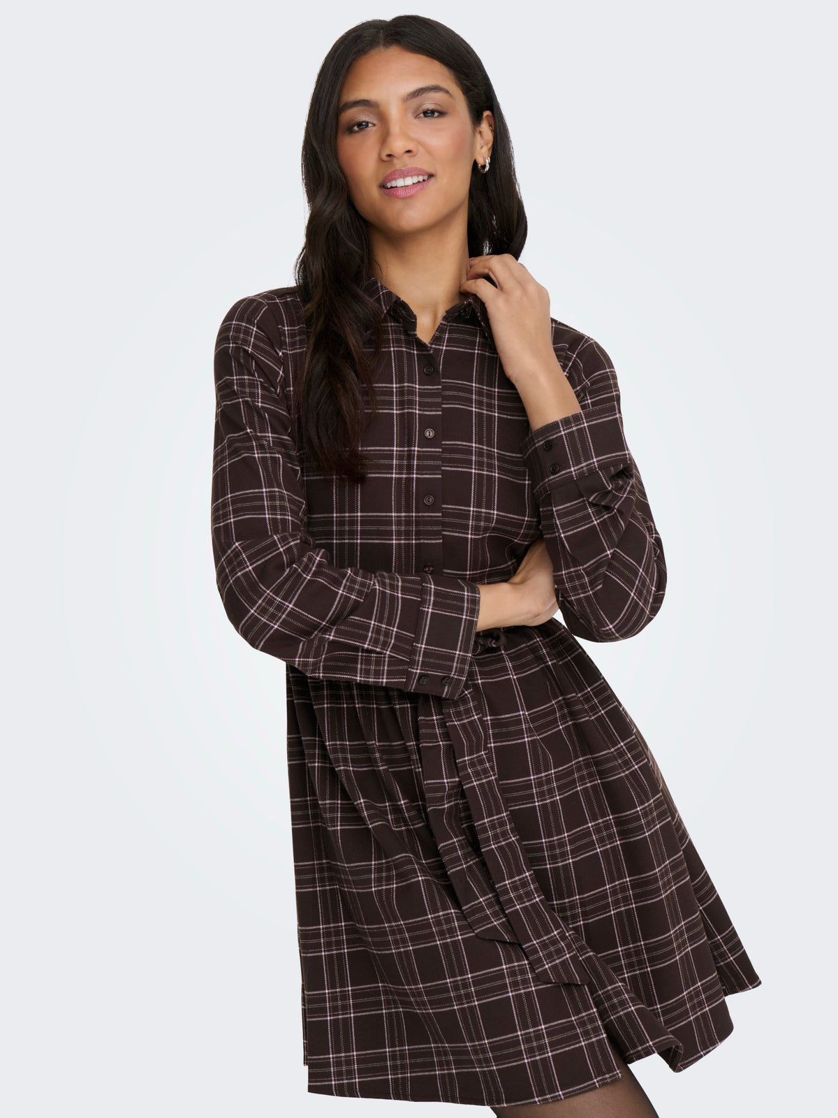 Onlwren Check Short Dress
