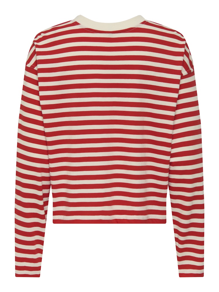 High risk red T-shirts - Onllivina L/S O-Neck Stripe Top van Only