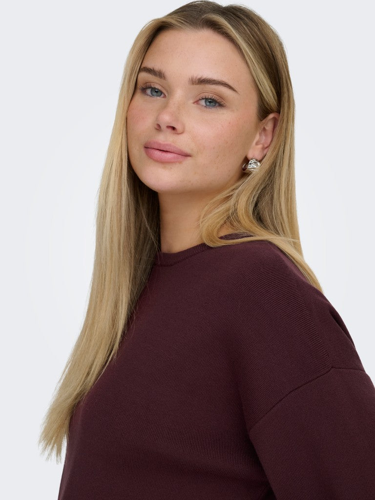 Onlsiteri Ss Loose Tie O-Neck Top Knit - AW26
