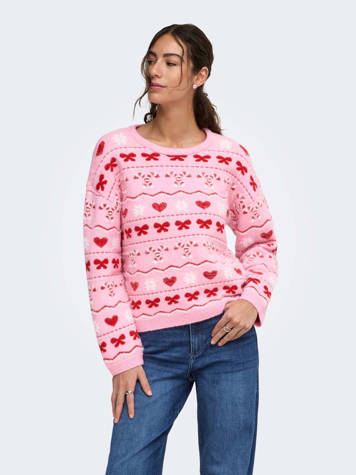 Onlxmas Snowie Ls O-Neck Knit