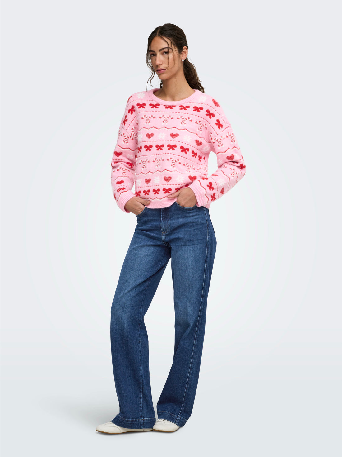 Onlxmas Snowie Ls O-Neck Knit