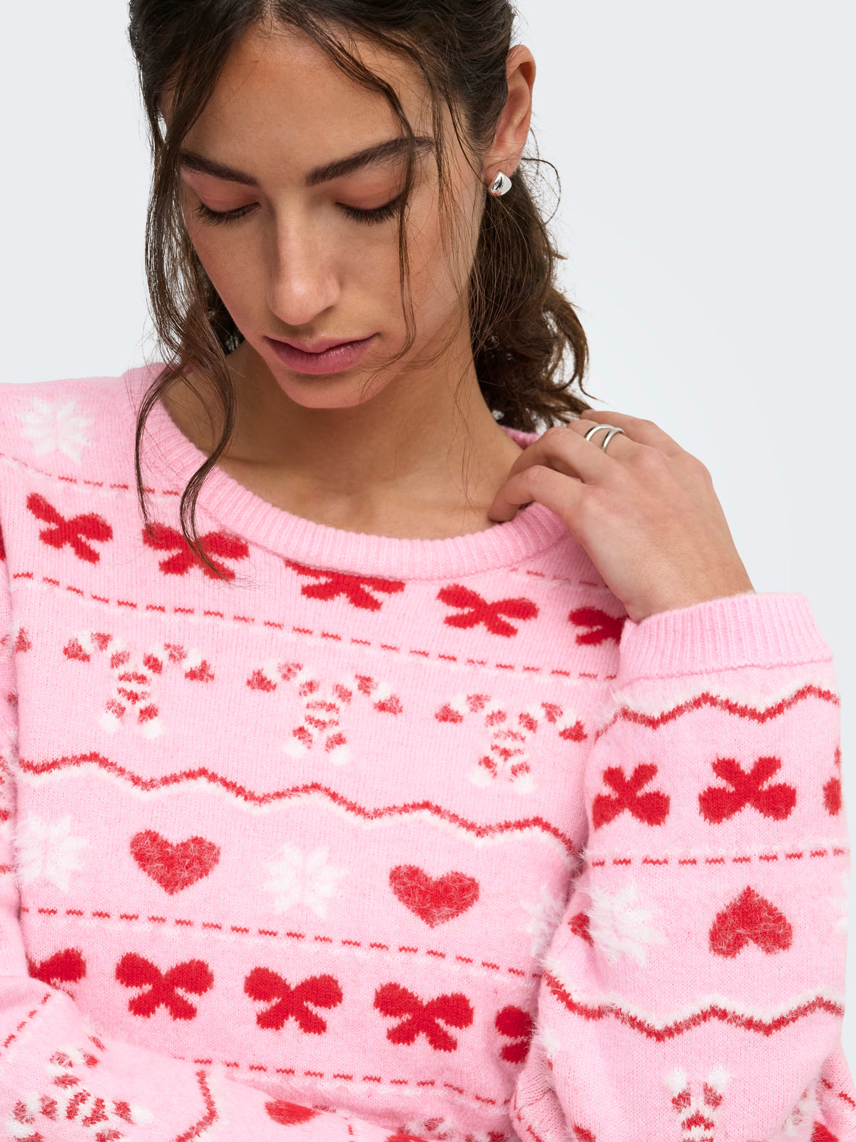 Onlxmas Snowie Ls O-Neck Knit
