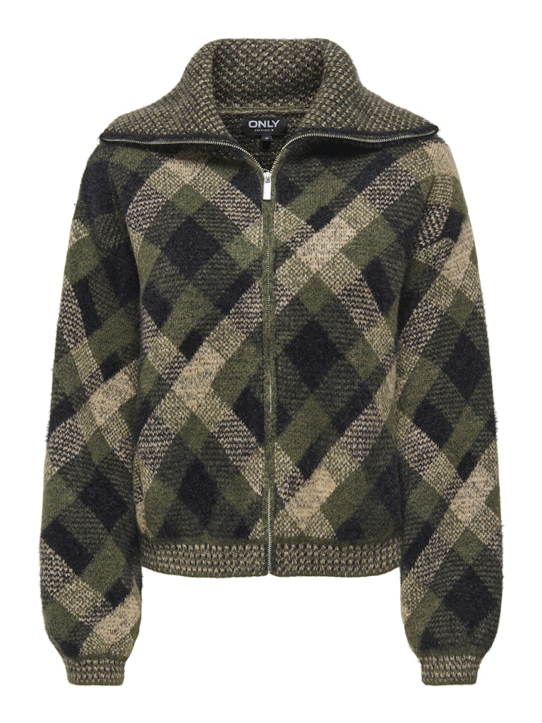 Forest night Pulls - Onlmaroon Ls Zip Collar Cardigan Knit van Only