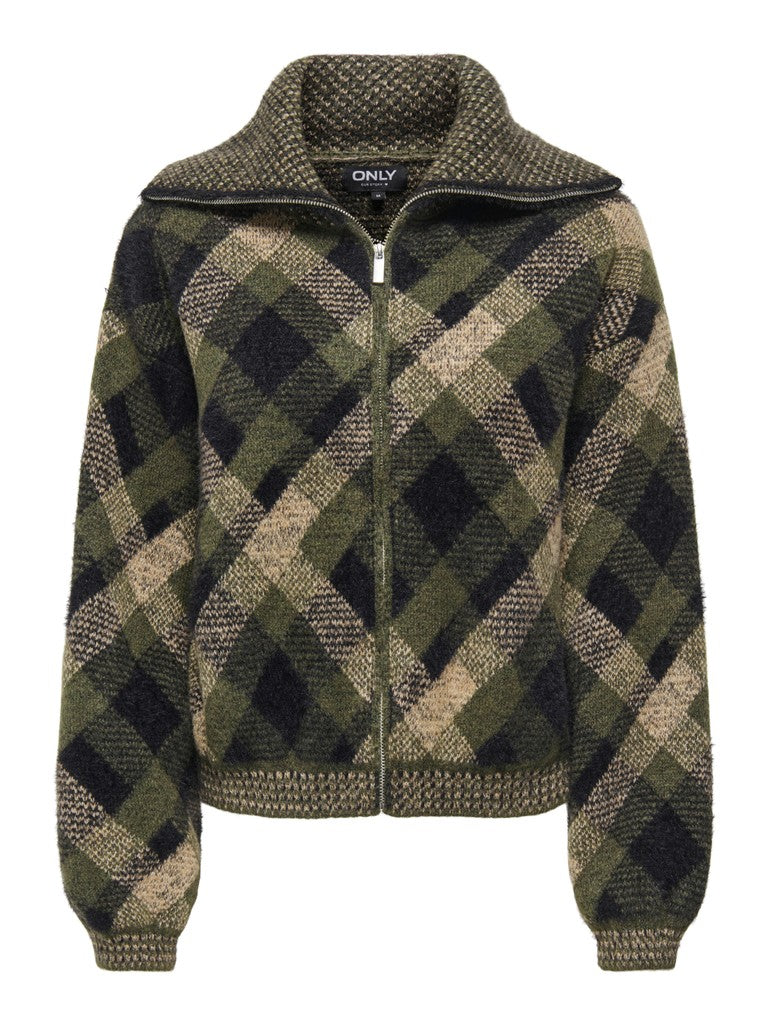 Onlmaroon Ls Zip Collar Cardigan Knit - AW26