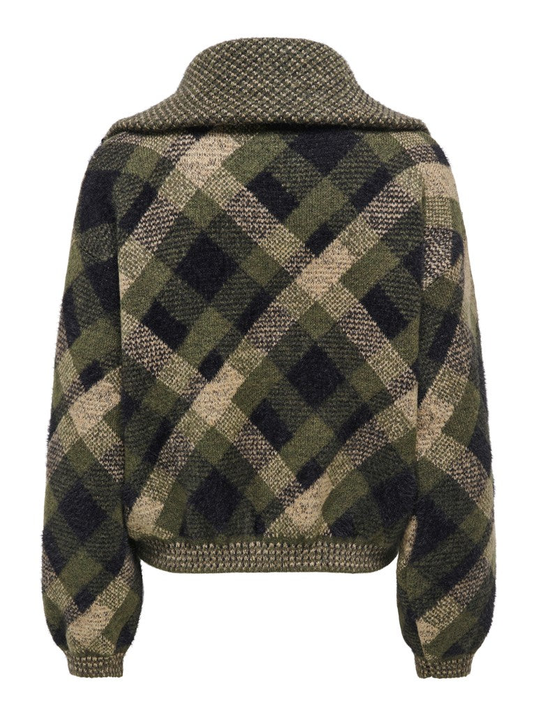 Onlmaroon Ls Zip Collar Cardigan Knit - AW26