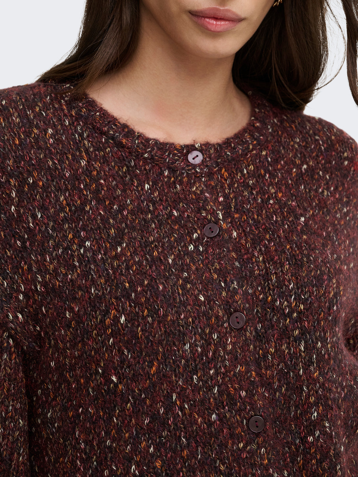Onlzille Ss O-Neck Button Cardigan Knit