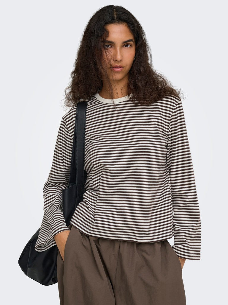 Onlfreja Stripe L/S Wide Sleeve Top
