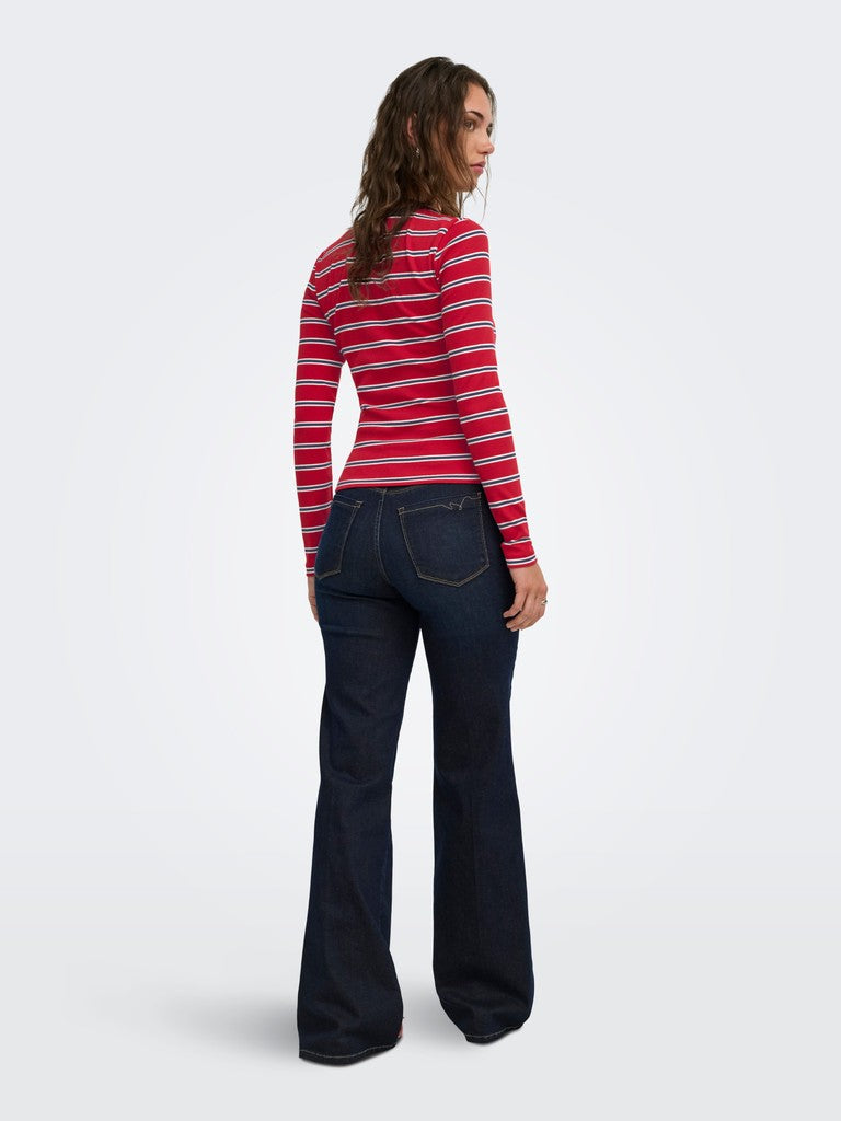 Onlval L/S O-Neck Stripe Top