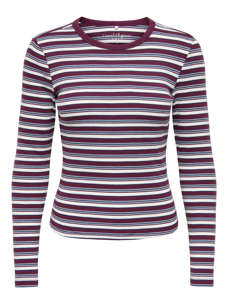Onlval L/S O-Neck Stripe Top
