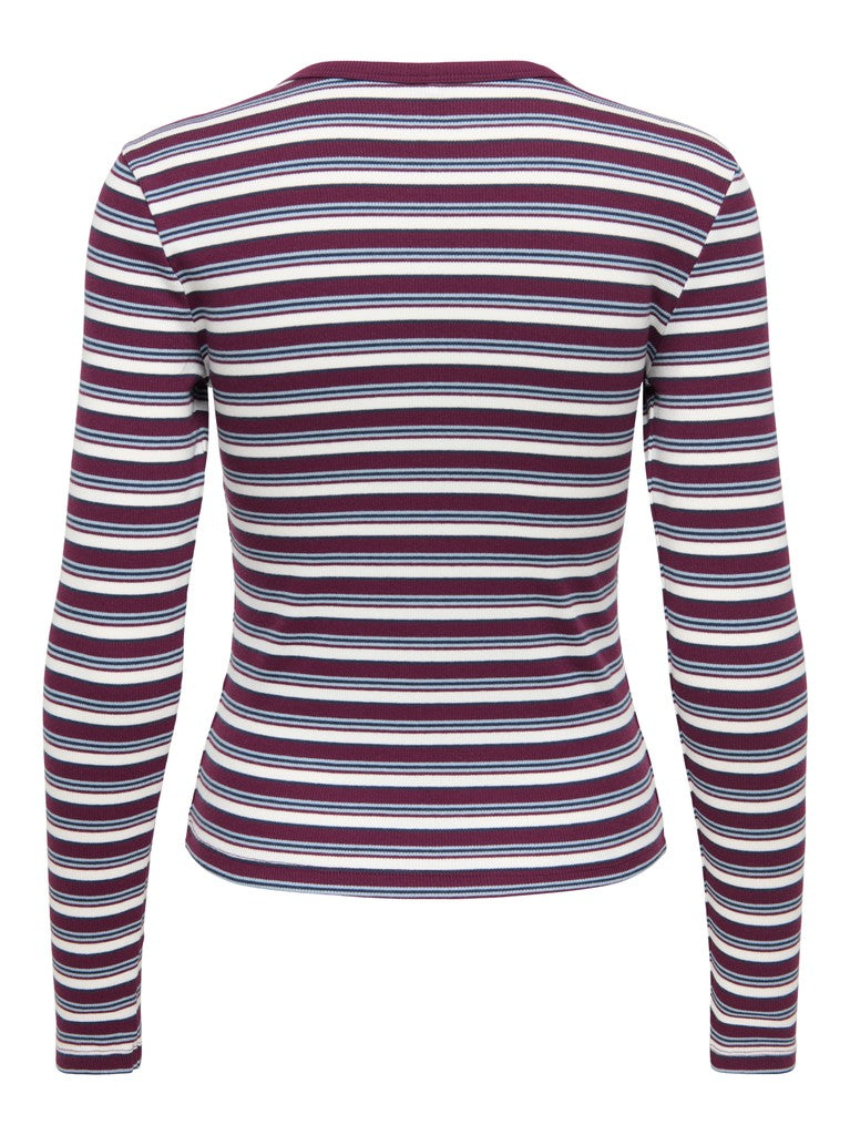 Onlval L/S O-Neck Stripe Top