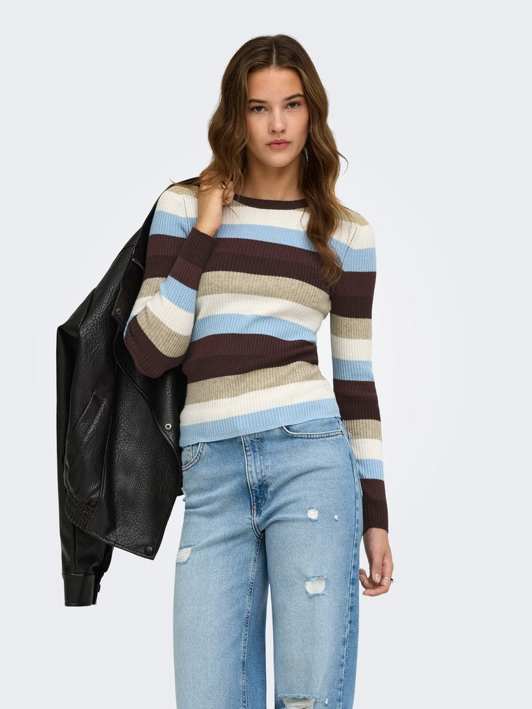 Onlibi Ls O-Neck Rib Knit