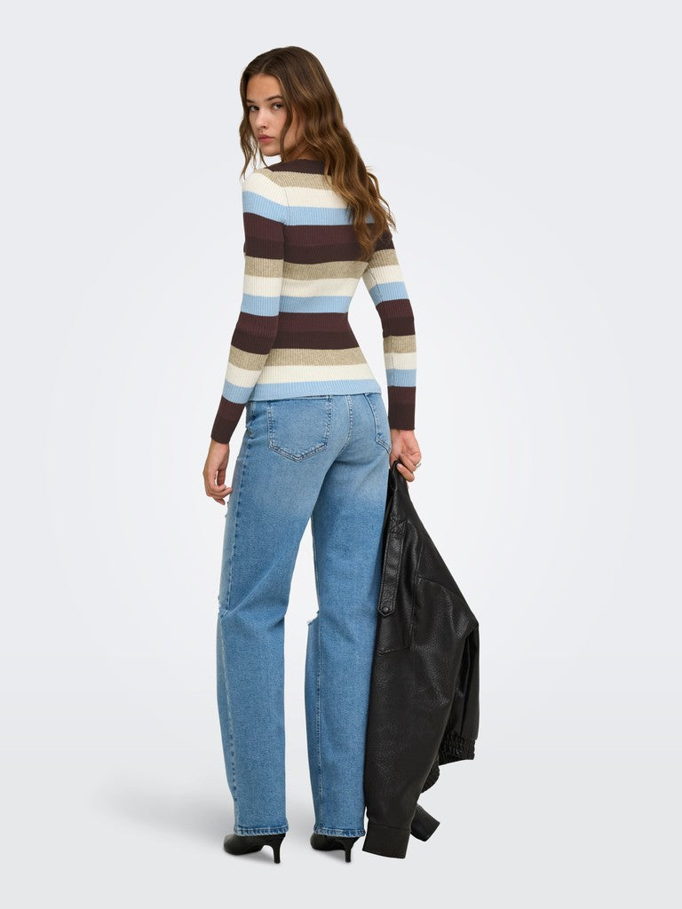 Onlibi Ls O-Neck Rib Knit