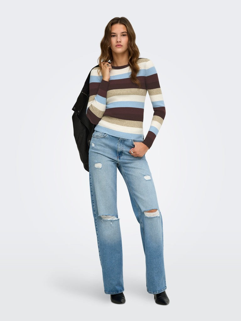 Onlibi Ls O-Neck Rib Knit