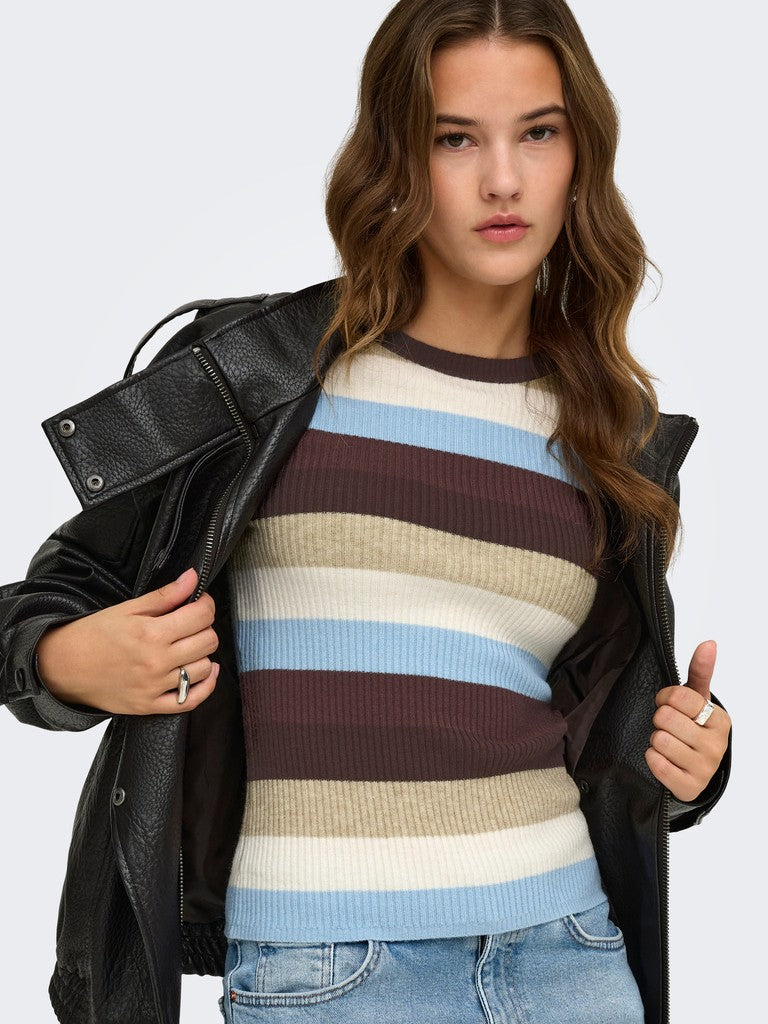 Onlibi Ls O-Neck Rib Knit