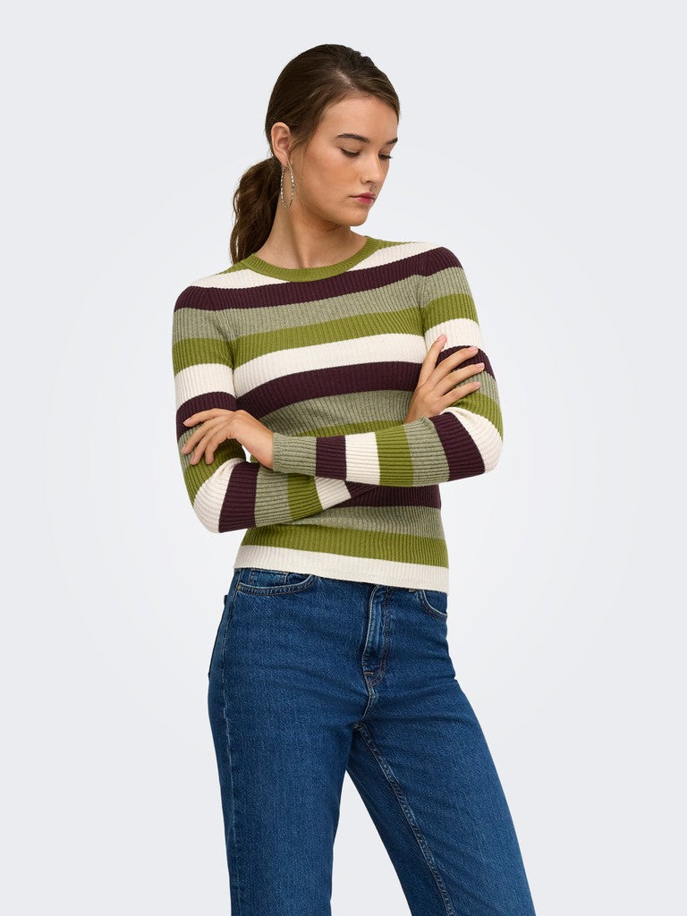 Onlibi Ls O-Neck Rib Knit