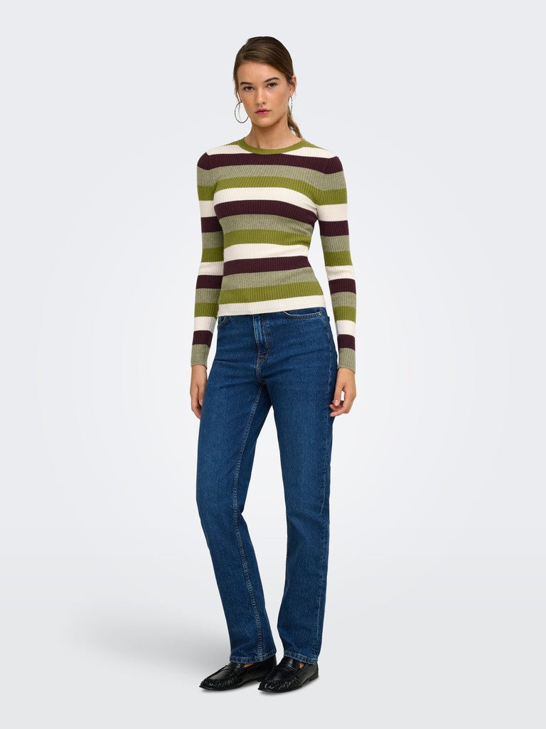 Onlibi Ls O-Neck Rib Knit