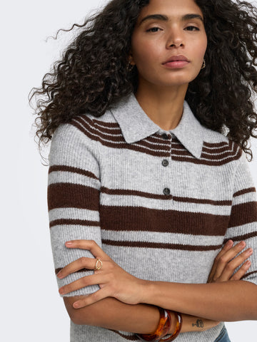 Onllouisia Ss Collar Polo Knit