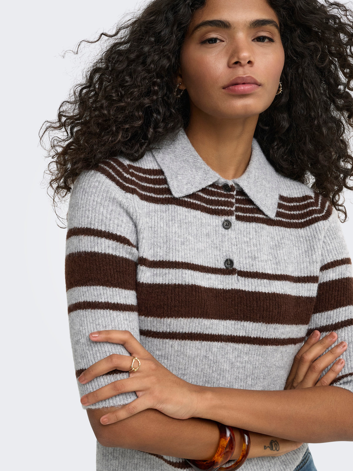 Onllouisia Ss Collar Polo Knit