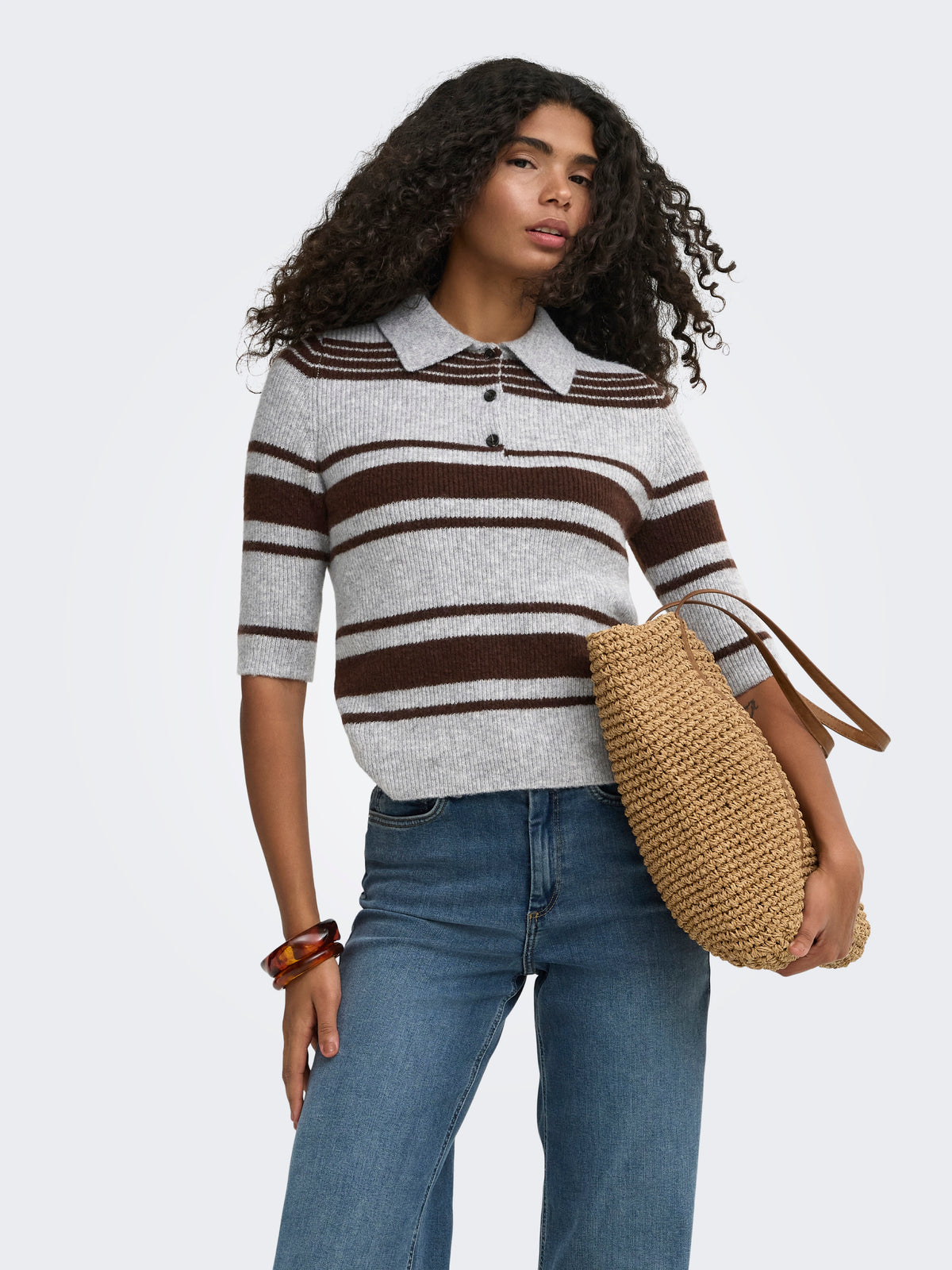 Onllouisia Ss Collar Polo Knit