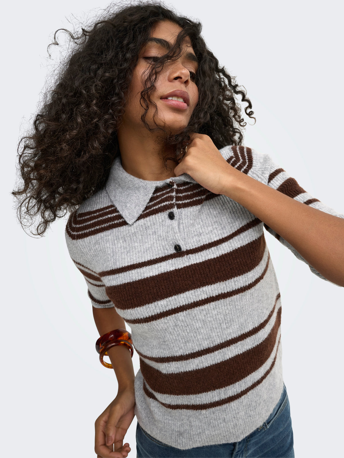 Onllouisia Ss Collar Polo Knit