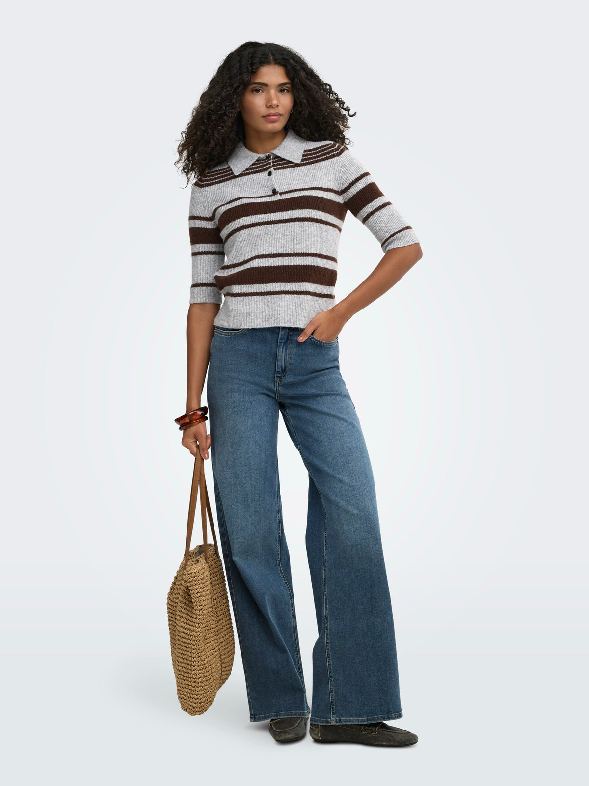 Onllouisia Ss Collar Polo Knit