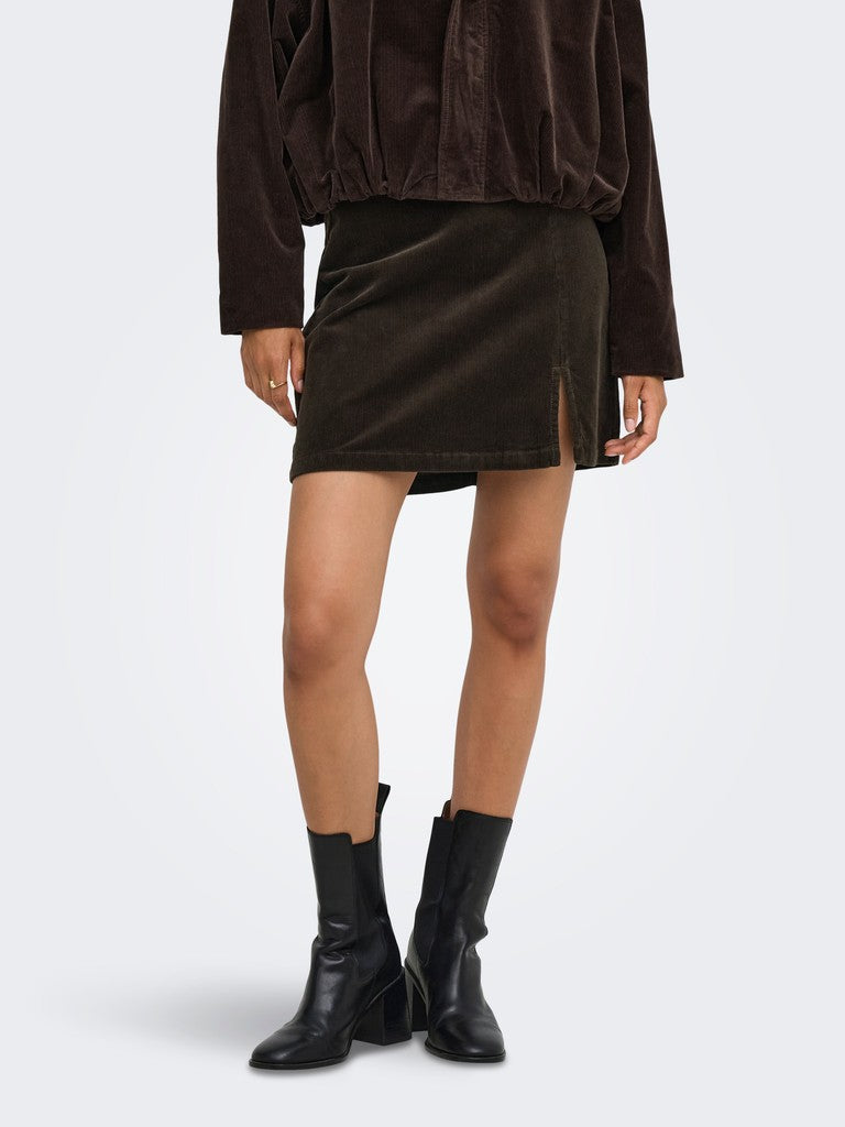 Onlflora Hw Cord Short Slit Skirt