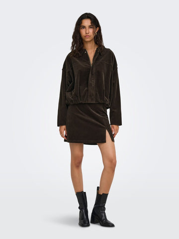 Onlflora Hw Cord Short Slit Skirt