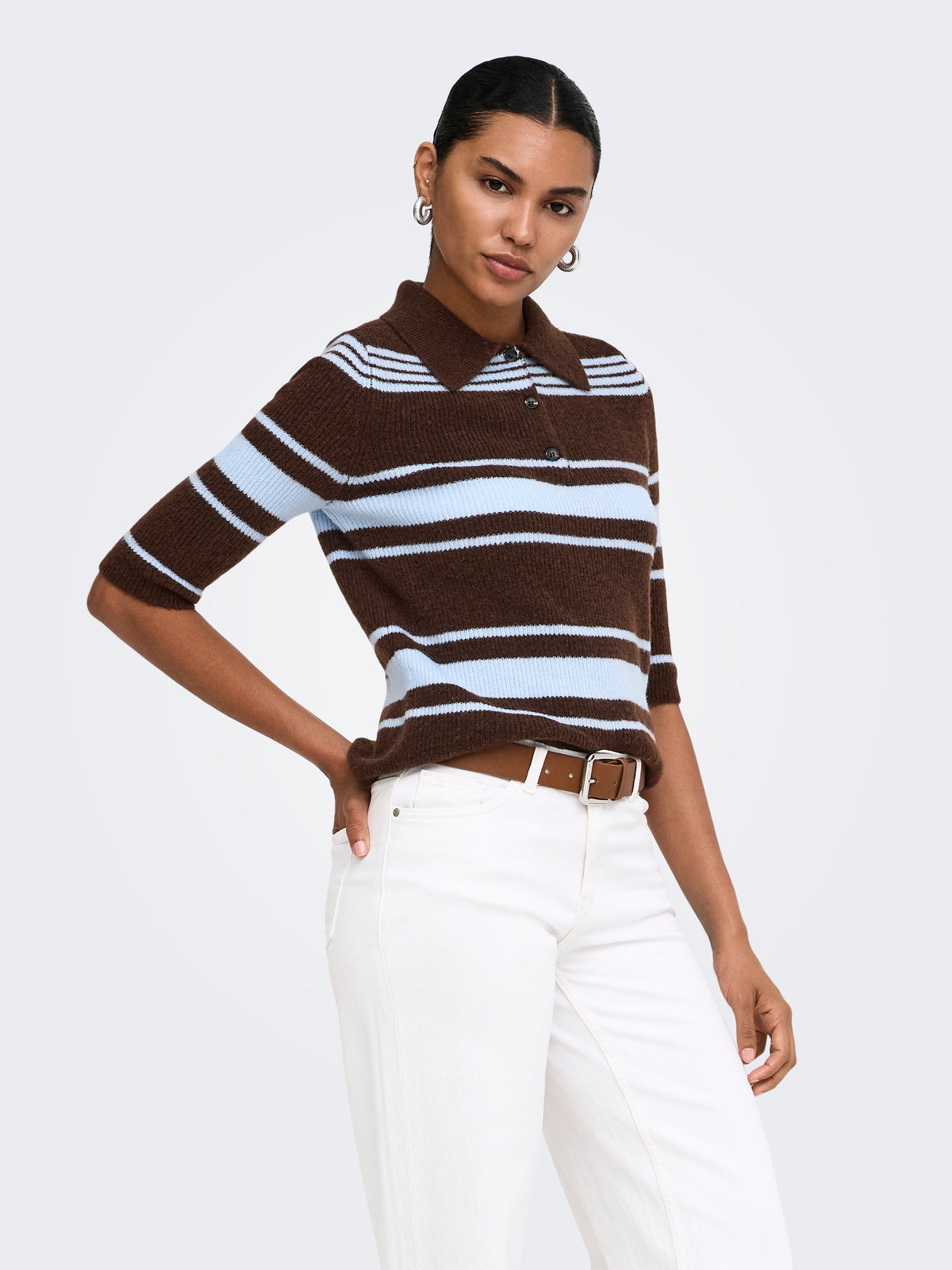 Onllouisia Ss Collar Polo Knit