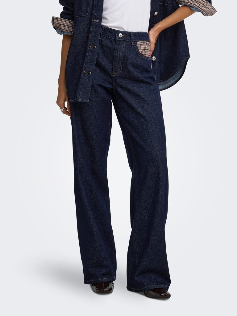 Onlhope Hw Wide Check Denim
