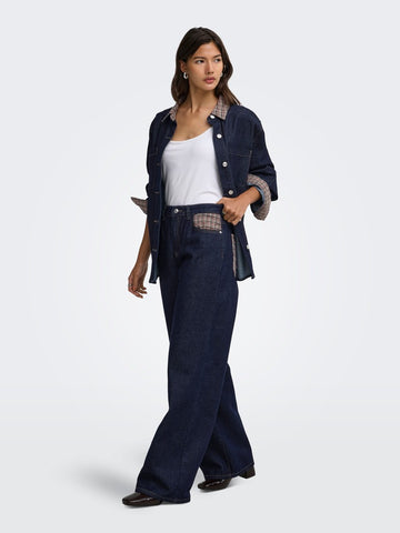 Onlhope Hw Wide Check Denim