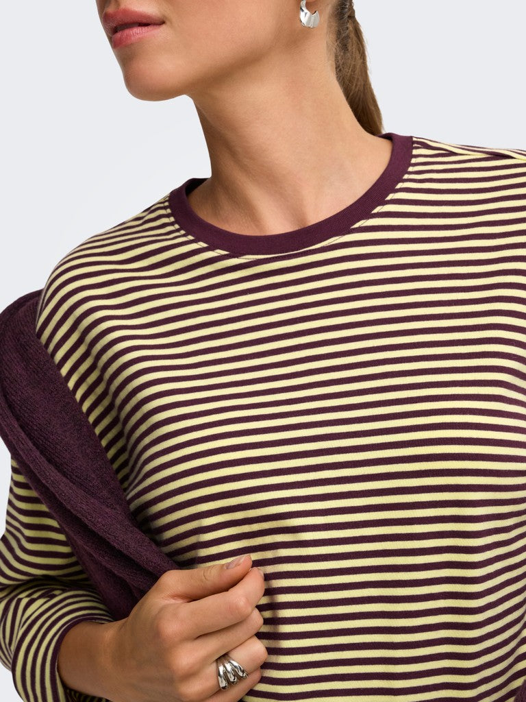 Onlfreja Stripe L/S Wide Sleeve Top