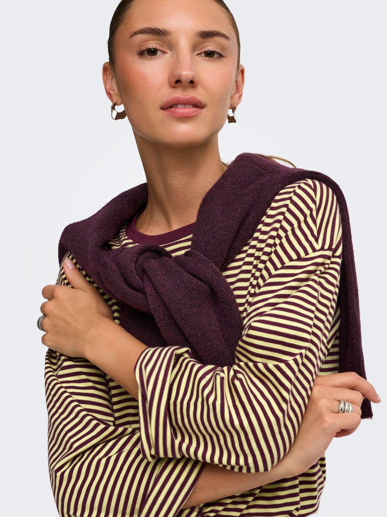 Onlfreja Stripe L/S Wide Sleeve Top