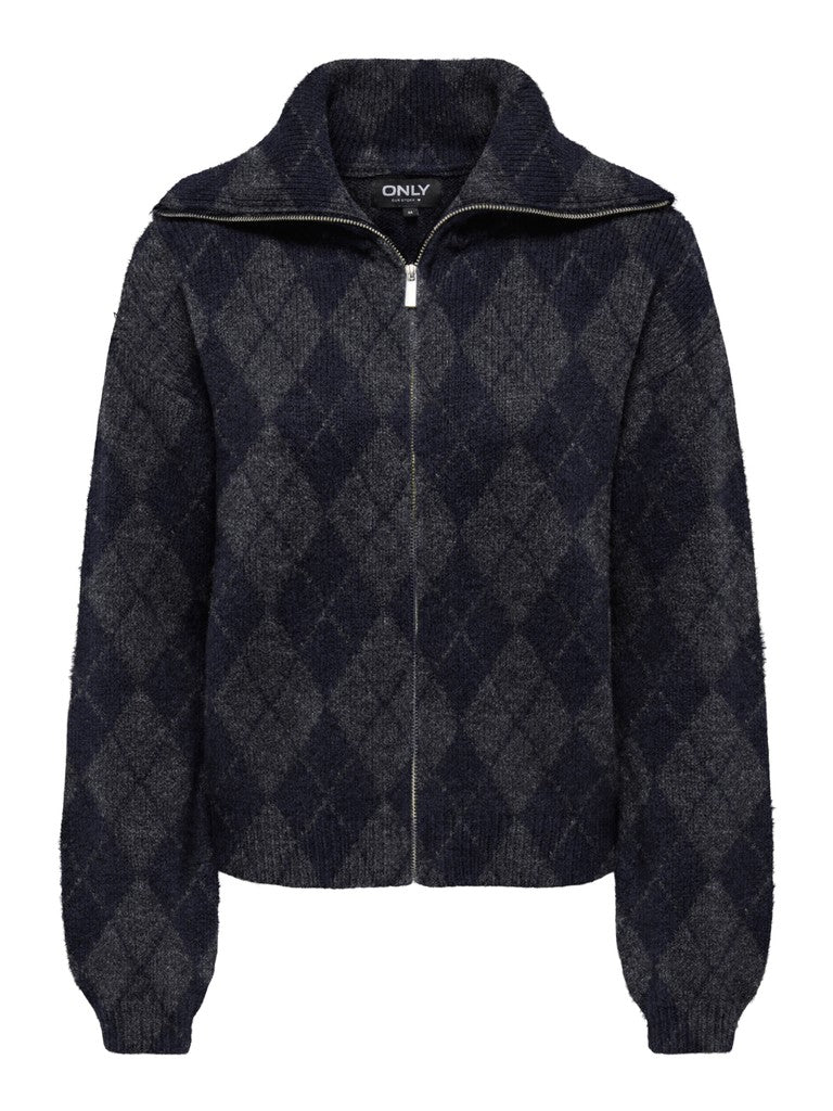 Onlmaroon Ls Zip Collar Cardigan Knit - AW26